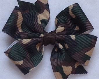 Camouflage Hair Bow Etsy