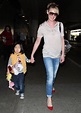 Katherine Heigl and her daughter Nancy Leigh Kelley arriving on a ...