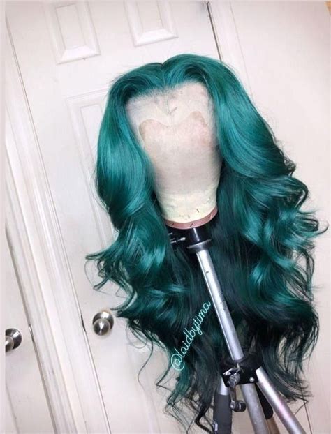 Teal Wig Human Hair Turquoise Wig Lace Front Wig Hairstyles Front