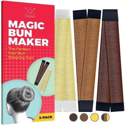 Hay 3 Piece Magic Hair Bun Maker Easy Hair Accessory Snap And Roll