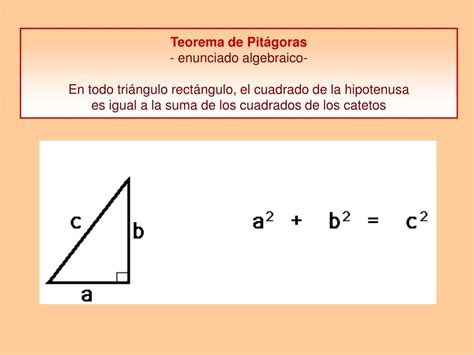 Ppt El Teorema De Pitágoras Powerpoint Presentation Free Download