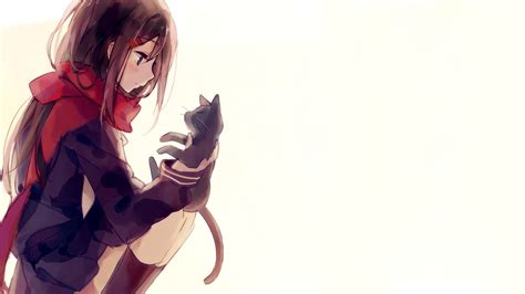 Anime Girl Holding A Cat Anime Kagerou Project Wallpapers And Images