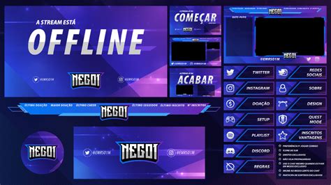 Twitch Packsoverlaysscreens On Behance Overlays Twitch Screen
