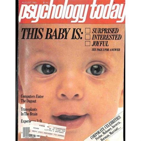 Psychology Today Magazine August 1983 881