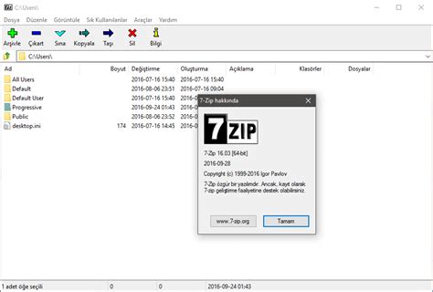 7 Zip V2201 Türkçe Katılımsız Indir