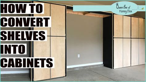 A cabinet door to drawer conversion is exactly what it sounds like. How To Convert Shelves into Cabinets - Part 2 Garage ...