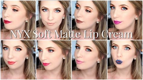 Neither lip gloss nor lipstick. FULL COLLECTION 36 NYX Soft Matte Lip Cream Swatches on ...