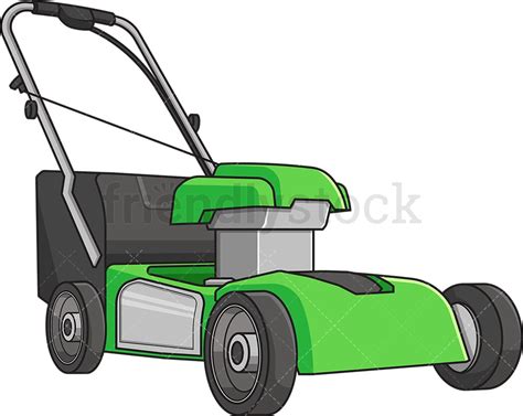 Green Lawn Mower Cartoon Vector Clipart FriendlyStock