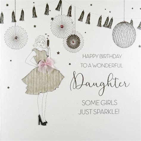 To A Wonderful Babe Sparkle Large Handmade Birthday Card RAD Tilt Art
