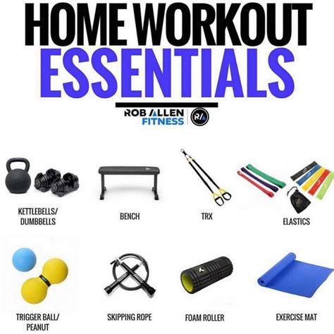 Home Workout Essentials Follow Roballenfitness For More Fitness