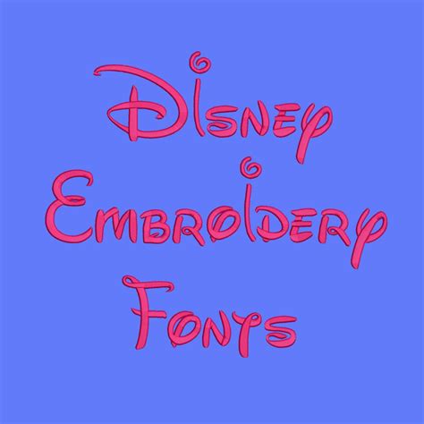 Disney Embroidery Fonts 5 Sizes Machine Embroidery Font Pes
