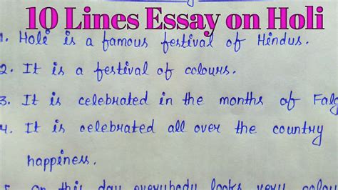 😝 Holi Festival Essay For Class 1 Holi Festival Essay In English For