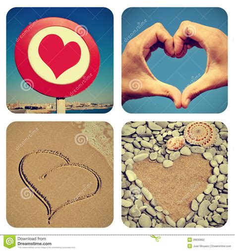 345 x 452 jpeg 39 кб. Heart-shaped Things Collage Stock Photography - Image ...