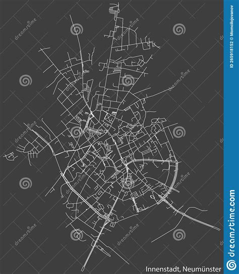 Cartografia Stradale Del Polmonite Del Quartiere Di Stadtmitte