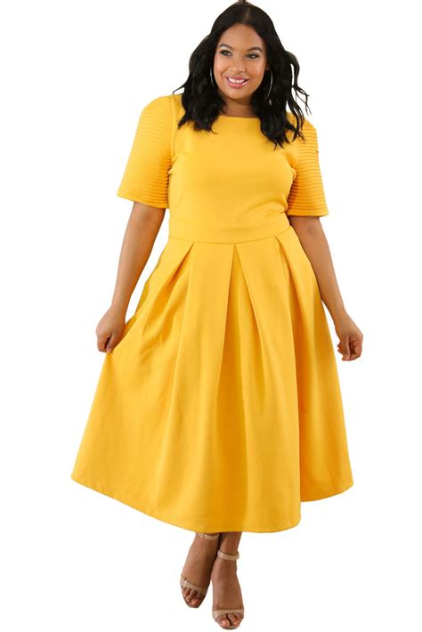 Yellow Plus Size Dress