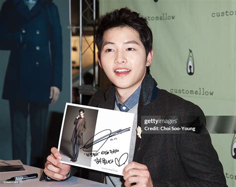 song joong ki attends the autograph session collaboration for news photo getty images