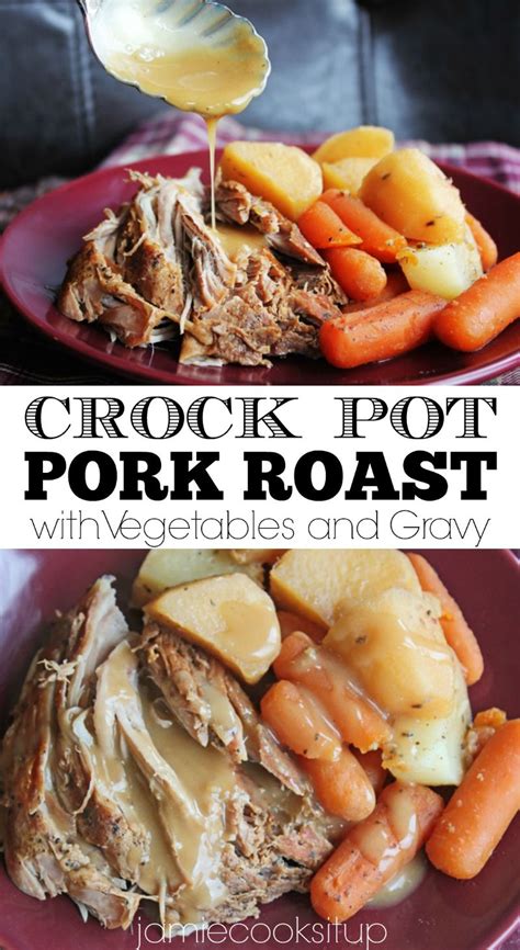 However, this slow cooker pork tenderloin recipe will make it seem like it's any other classic dish this crock pot pork tenderloin recipe calls for 2 tenderloins, but can easily be halved to feed a yes, this is the best tenderloin recipe ever! Crock Pot Pork Roast with Vegetables and Gravy (Renewed) | Recipe | Pork roast crock pot recipes ...