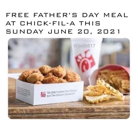 FREE FATHERS DAY MEAL AT CHICK FIL A THIS SUNDAY JUNE Goat Memes