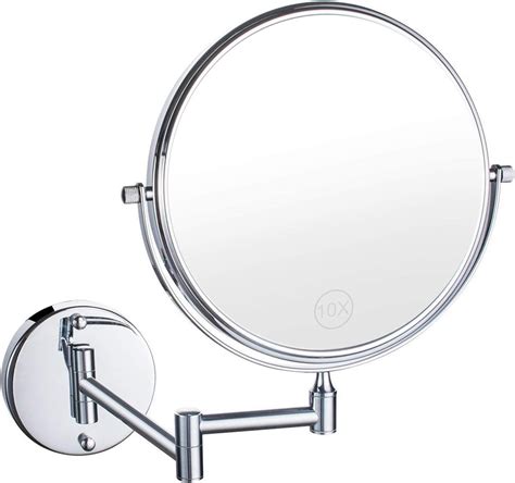 bathroom vanity magnifying mirror makeup round wall mounted 8 inch double sided cosmetic mirror