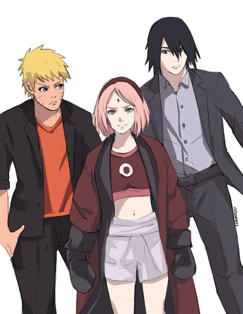 Team 7 Sakura Sasuke Naruto By Shinigamimel On Deviantart