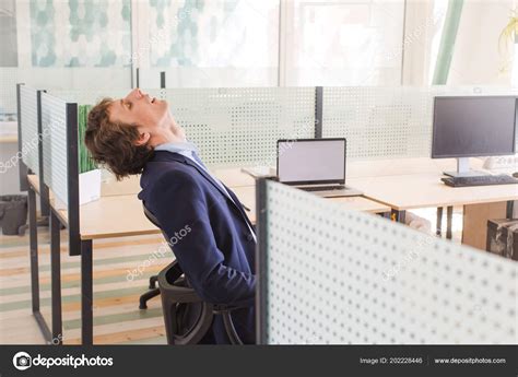 Man Masturbating At Work Stock Photo By