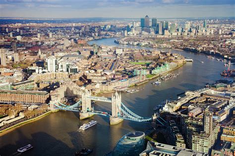 London City Aerial View With Tower Bridge And Thames River Photograph