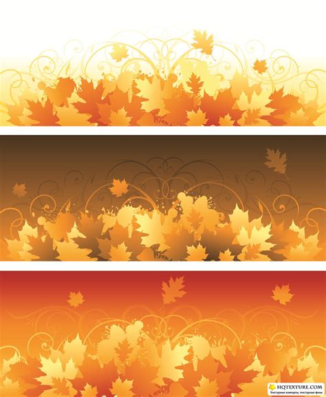 Autumn Banners Vector Векторные клипарты текстурные фоны бекграунды
