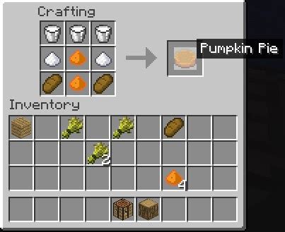 Pumpkin Pie Minecraft Crafting Recipe Pumpkin Pie Official Minecraft Wiki