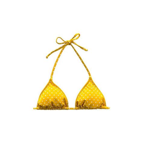 crystal canyon yellow triangle top liked on polyvore featuring swimwear bikinis
