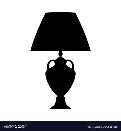 Lamp Silhouette Royalty Free Vector Image Vectorstock