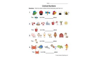 Ordinal Numbers Descriptions Worksheet By Teach Simple