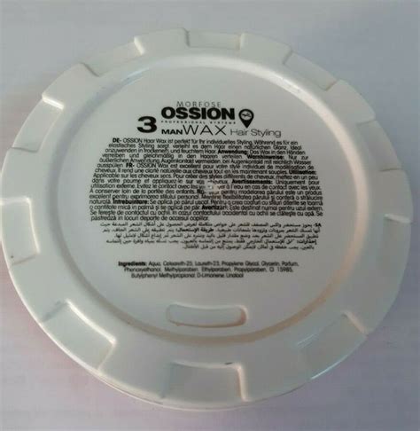 Ossion castle hair wax extra aqua ile saçlarınıza kolayca şekil verebilir, parlak ve bakımlı görünmesini sağlayabilirsiniz. Details about MORFOSE OSSION PROFESSIONAL HAIRDRESSER ...