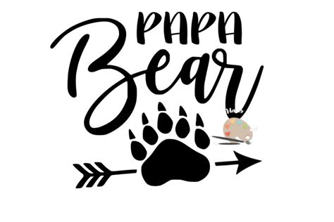 Papa Bear svg Papa Bear claw arrow svg | Design Bundles