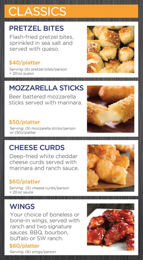 The trick is to find delicious appetizer recipes that mimic a traditional dinner menu. Party/Event Appetizers Menu | Shenanigans in La Crosse, WI