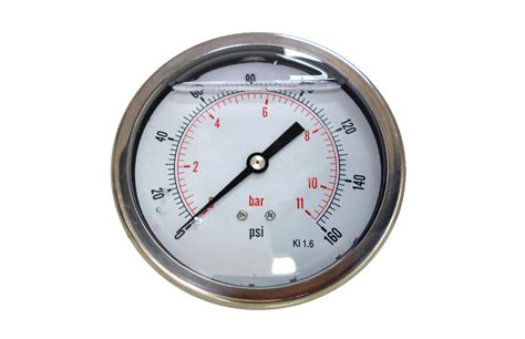 0 160 Psi Water Pressure Gauge Back Mounted