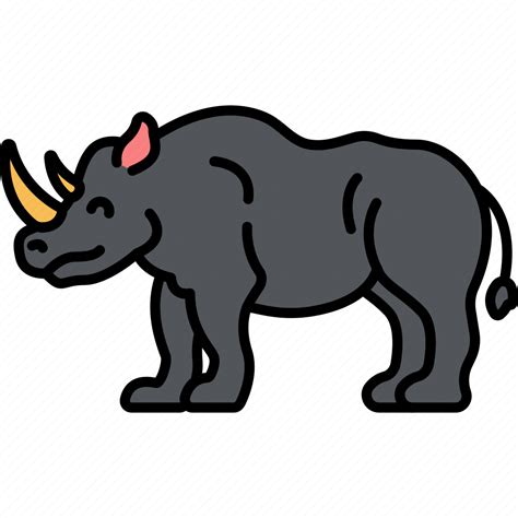 Animal Rhino Rhinoceros Horn Icon Download On Iconfinder