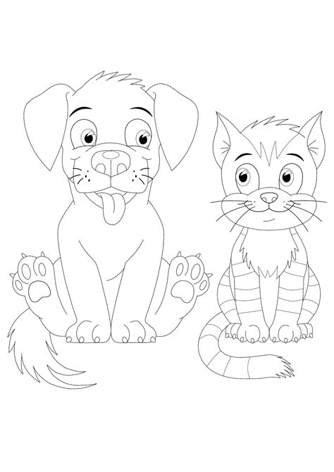 Coloriage Chien Et Chat Coloriage Gratuit à Imprimer Dessin 2021