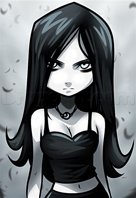 Little Bit Gothic Girl Art Cute Goth Girl Girl Drawing