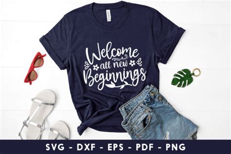 Welcome All New Beginnings Spring Svg Graphic By Craftlabsvg