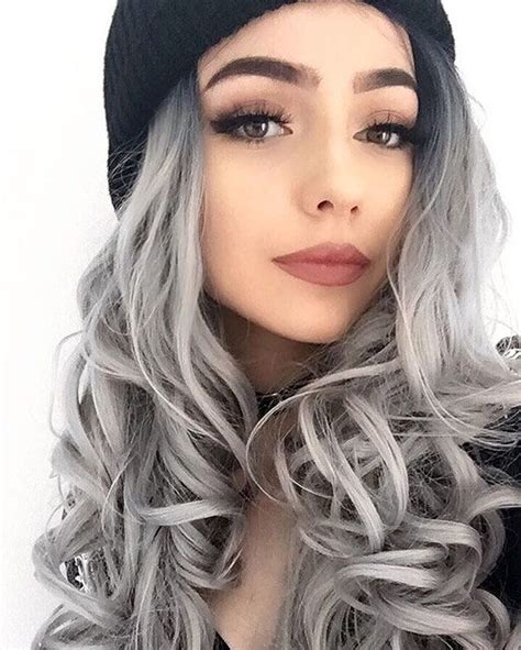 Silver Ombre Hair Grey Hair Color Silver Best Ombre Hair Dark Brown