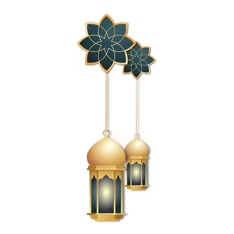 Lampu Lampion Islamic Blue Gold Islami Hiasan Lentera Ramadhan