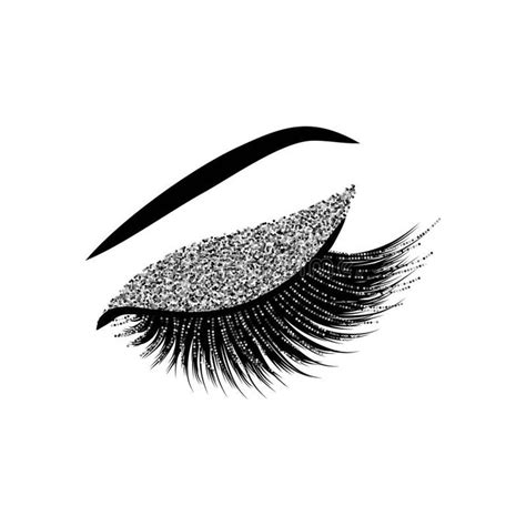 Lashes With Glitter Vector Illustration Stock Illustration Lashes