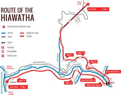 Route Of The Hiawatha Official Website The Trail Trail Maps