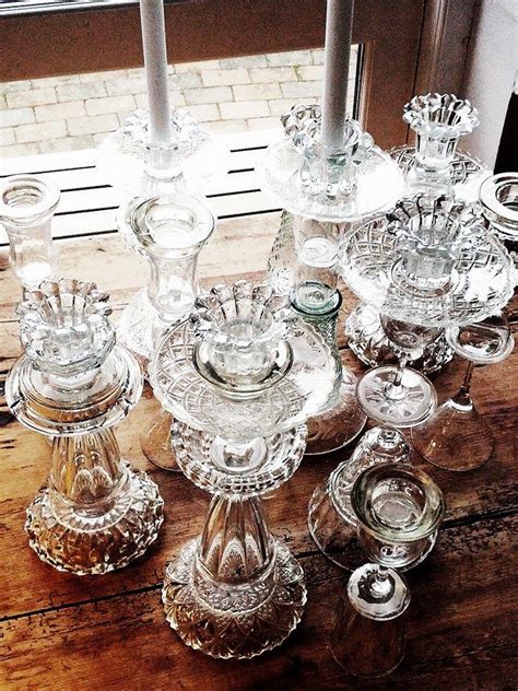 Upcycled Candle Holders Created From Old Wine Glasses Ashtrays And