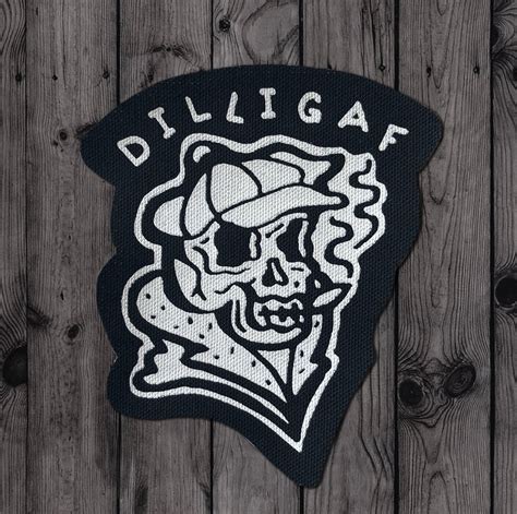 dilligaf canvas tattoo skull patch motorcycle patches punk etsy