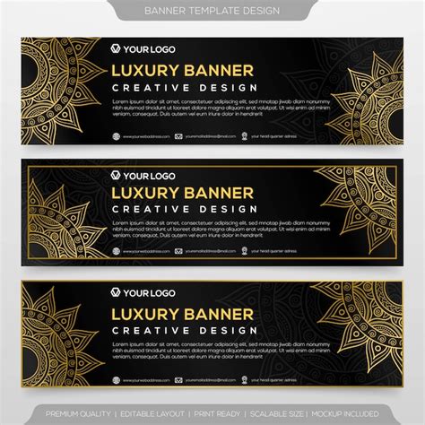 Premium Vector Set Of Luxury Banner Template Vector