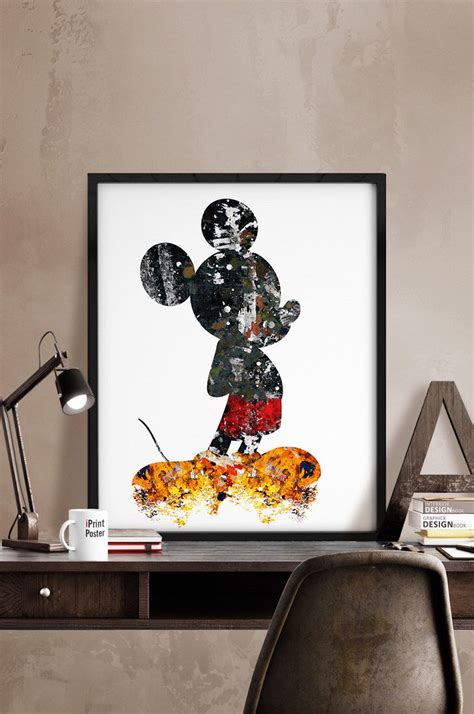 Mickey Print Mickey Abstract Disney Poster Disney Art Mickey