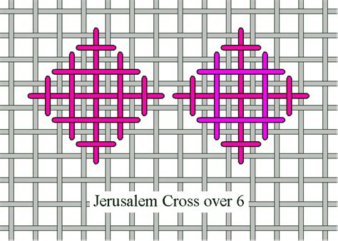 Jerusalem Cross Over 6 Ridgewood Needle Point
