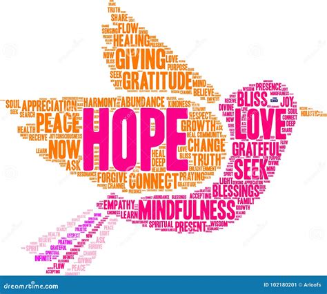 Hope Word Cloud Stock Vector Illustration Of Growth 102180201