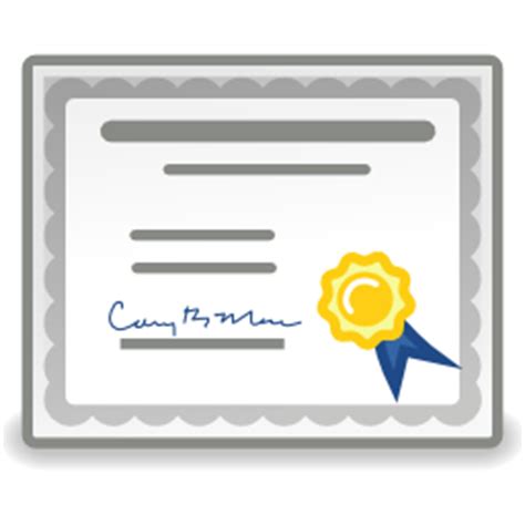 Este archivo electrónico, que puede ser transportado por correo electrónico o en un pendrive. Free Application Certificate Icon - png, ico and icns ...
